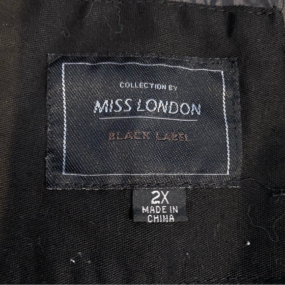 MISS LONDON Black label women's plus size 2X Black hooded pockets snap jacket - Picture 8 of 9